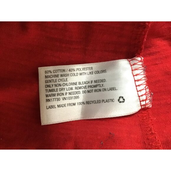 MOSSIMO- WOMENS RED BASIC LONG SLEEVE CREW NECK T-SHIRT SIZE MEDIUM - Picture 7 of 7